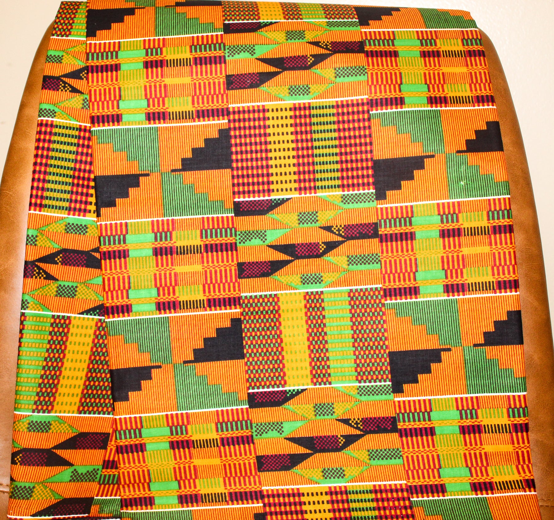 African Fabrics By the Yard - Kente - Classic #2 Orange. – Asali